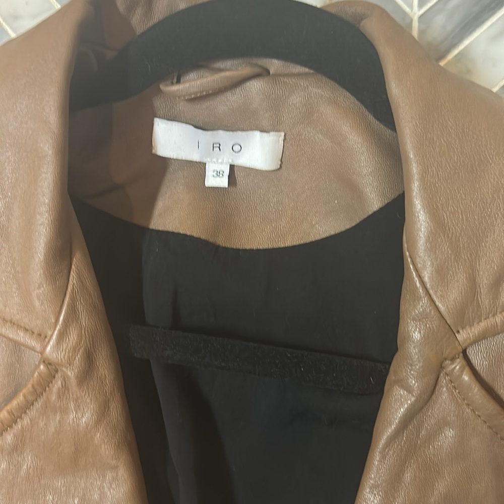 Iro Ashville Brown Leather Jacket - Picture 3 of 4
